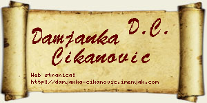 Damjanka Čikanović vizit kartica